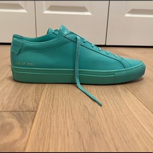 Men’s Common Projects Achilles Leather Sneakers Sz 47 (US 14) Mint